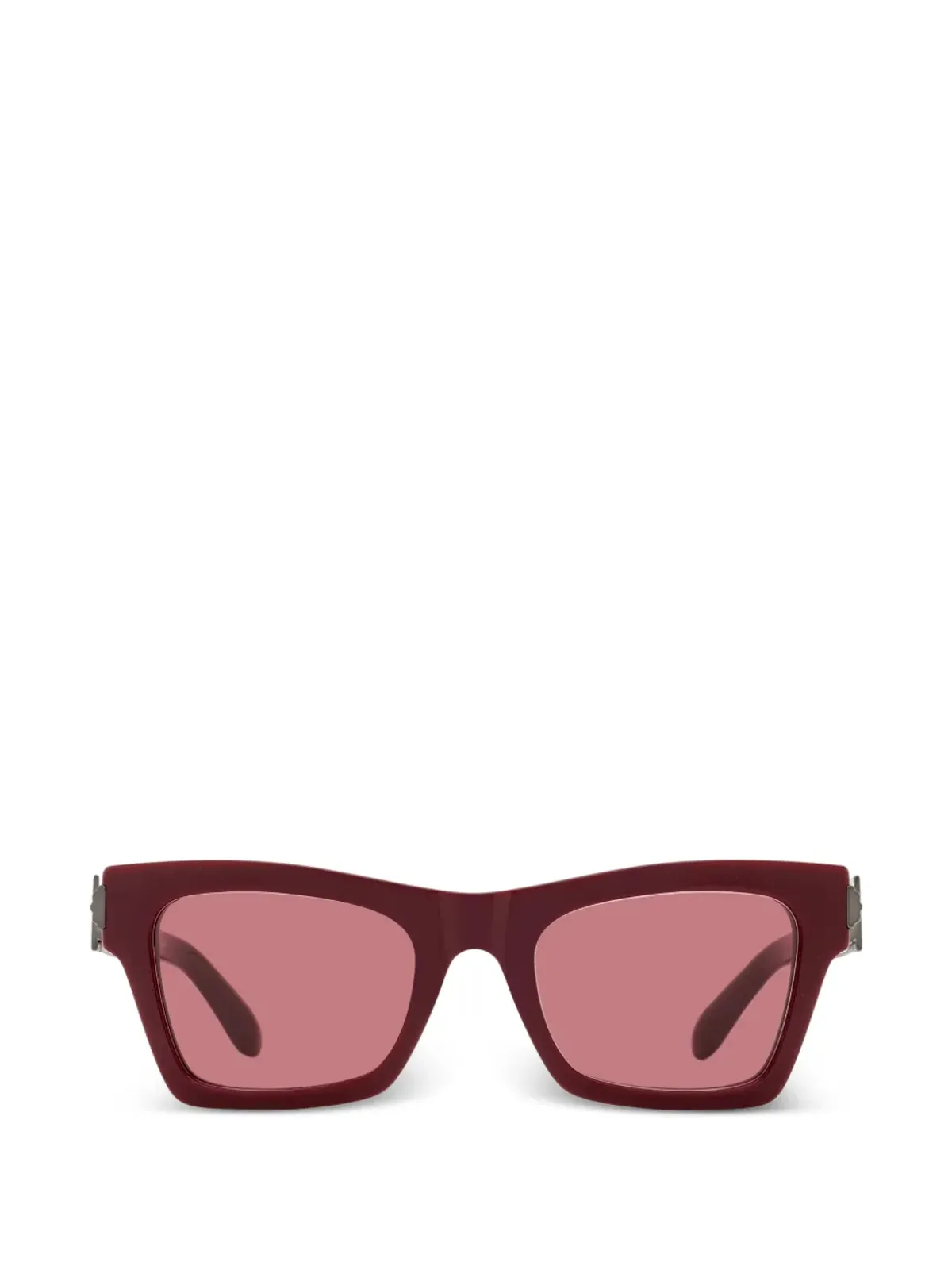 Ferragamo Eyewear 長方形フレームのサングラス - レッド - 画像1