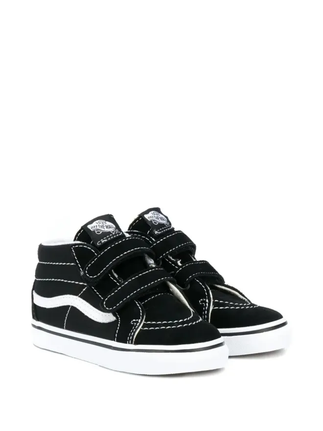 Vans Kids Vans Kids Sk8-Mid Reissue stripe touch-strap sneakers - Blackの商品画像