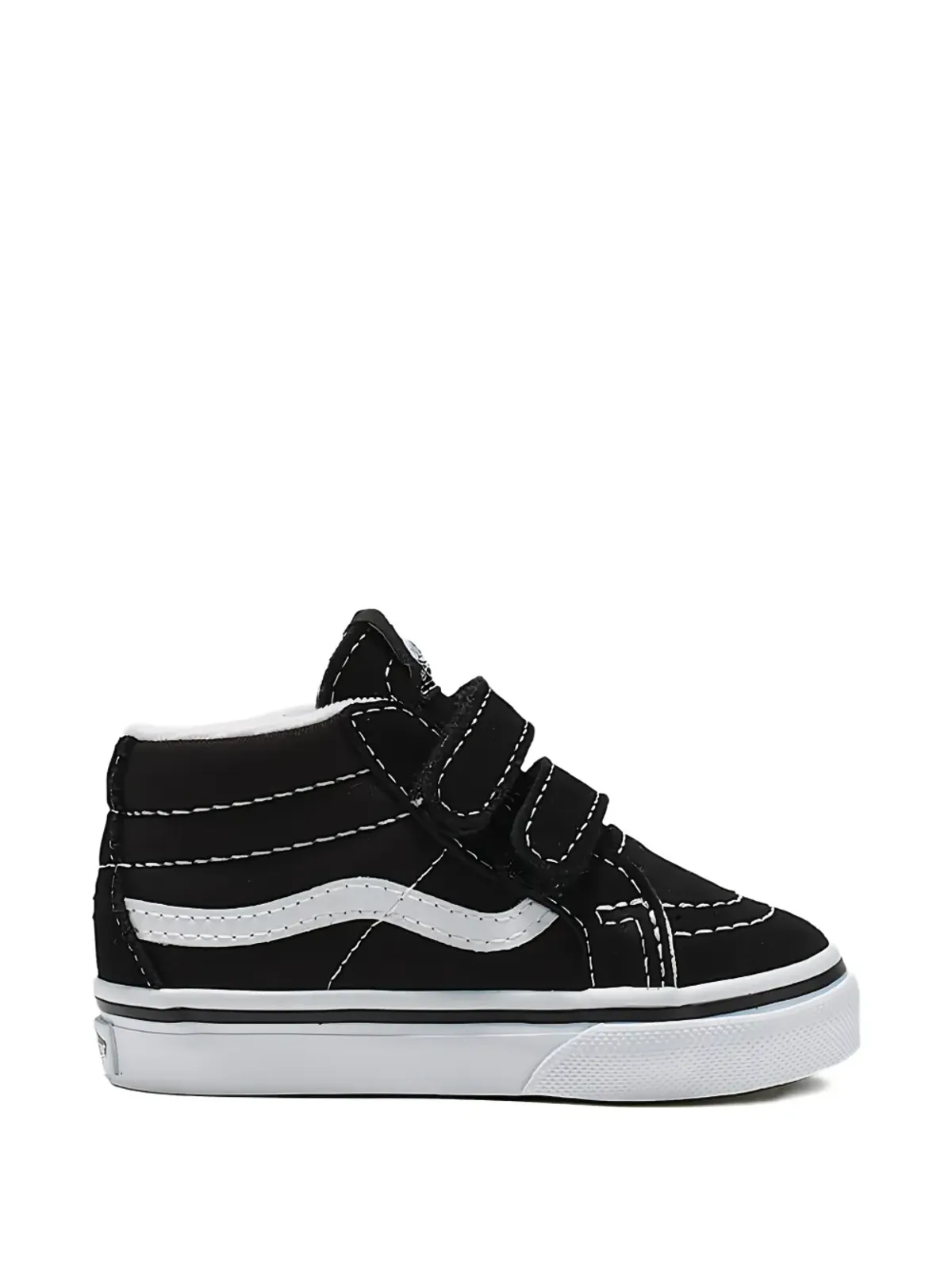 Vans Kids Sk8-Mid Reissue stripe touch-strap sneakers - Black - 画像2