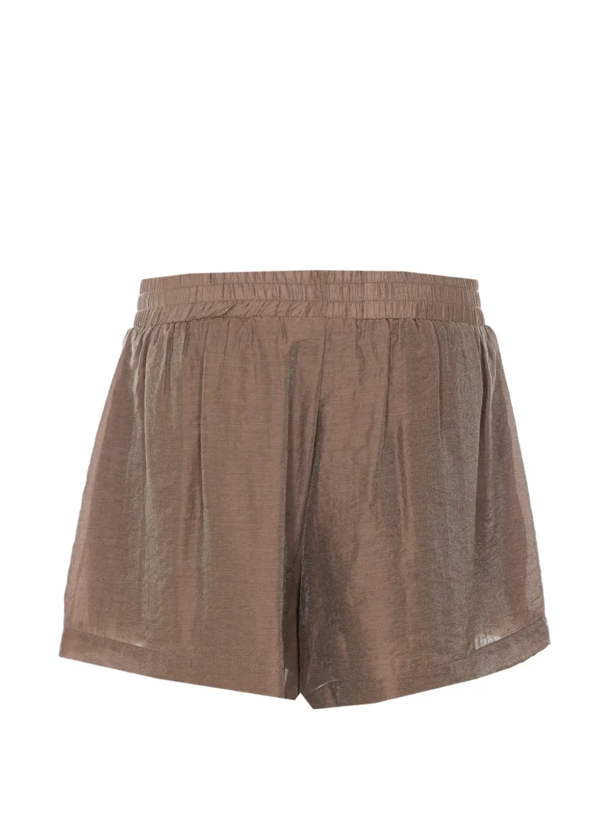 Ele elasticated-waistband shorts - Brown - 画像2