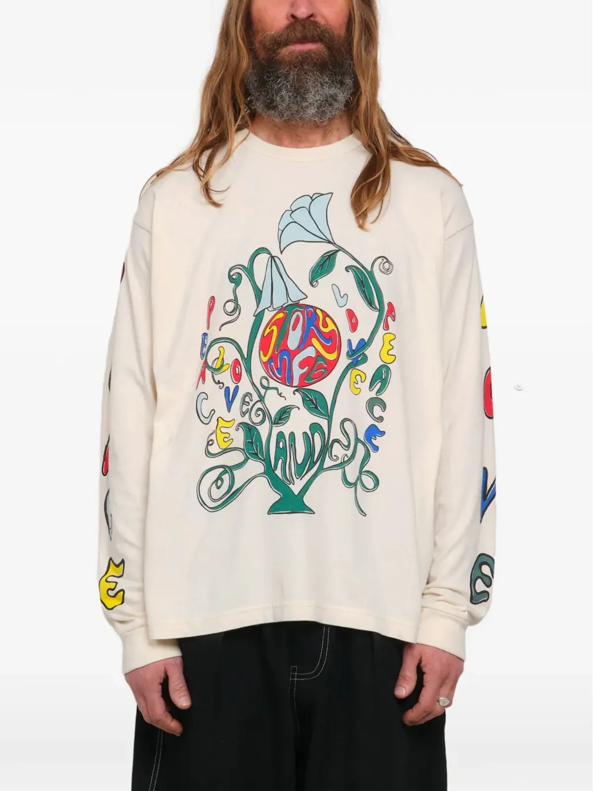 STORY mfg. グラフィック長袖Tシャツ - 画像3