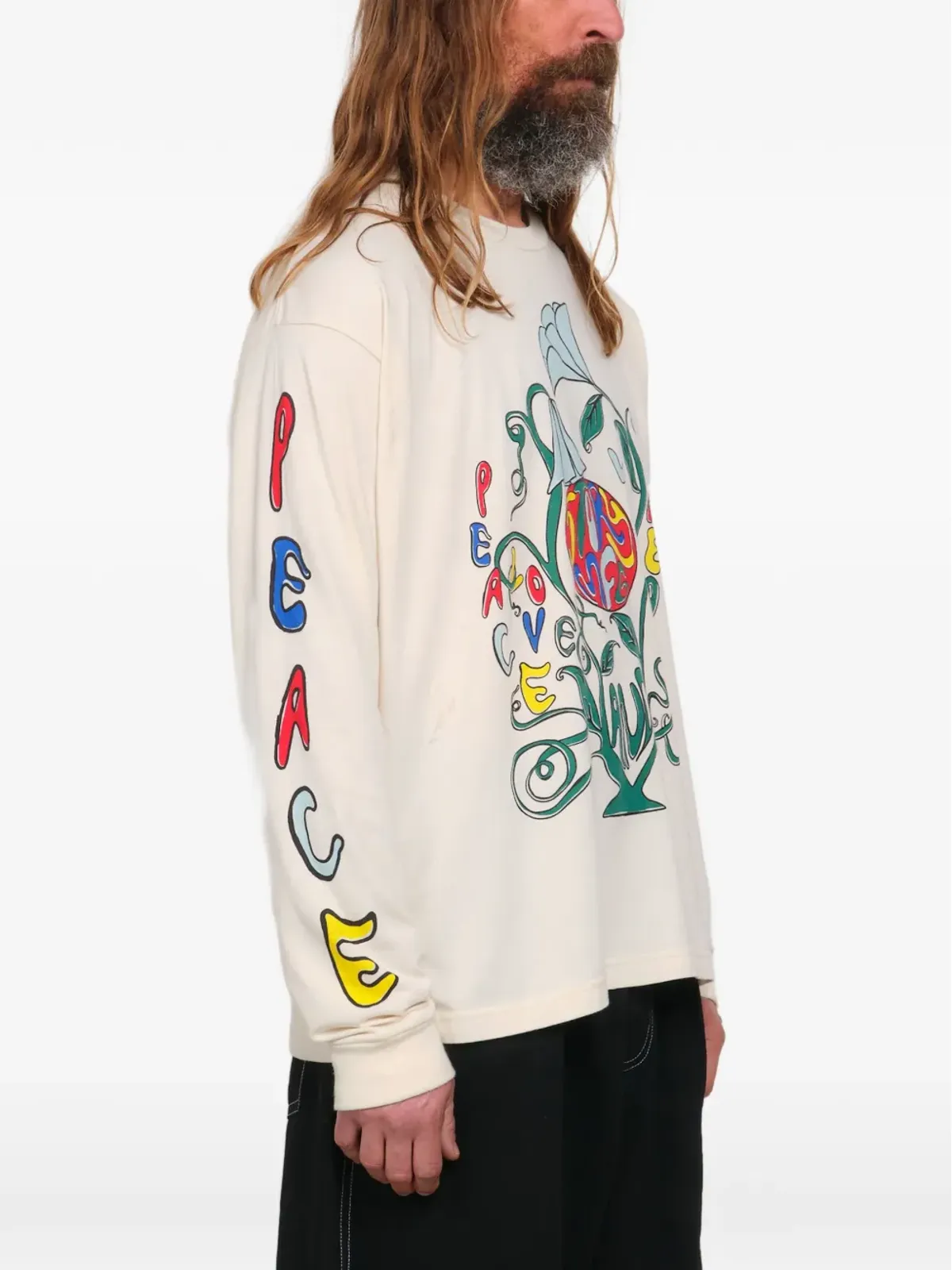 STORY mfg. グラフィック長袖Tシャツ - 画像4