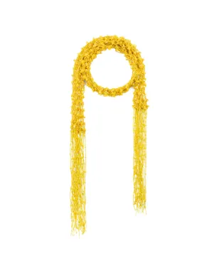 DRIES VAN NOTEN embroidered scarf necklace - Yellow - サムネイル1