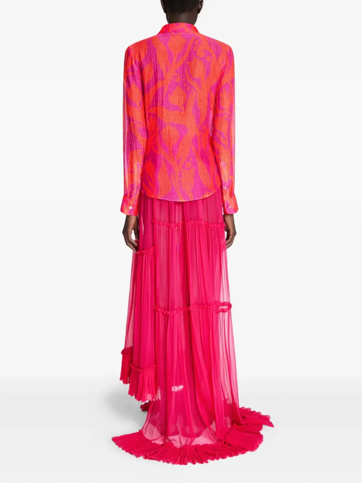 DRIES VAN NOTEN フリルスカート - ピンク - 画像4