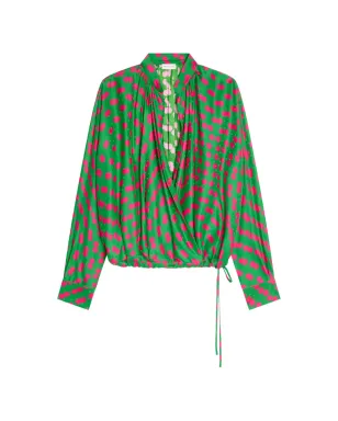 DRIES VAN NOTEN ポルカドット柄ラップブラウス - サムネイル1