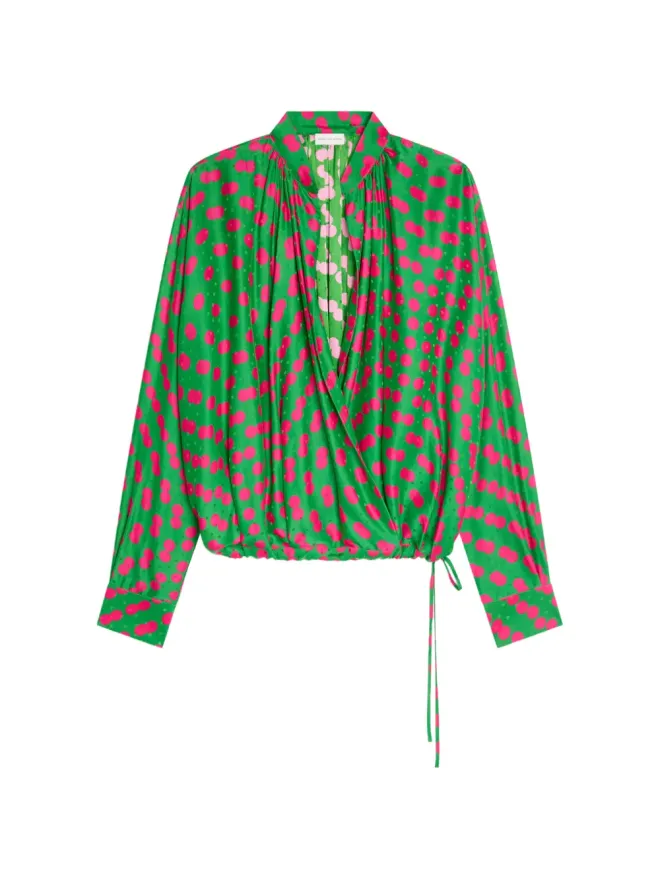 Dries Van Noten DRIES VAN NOTEN ポルカドット柄ラップブラウスの商品画像