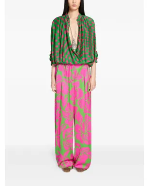 DRIES VAN NOTEN ポルカドット柄ラップブラウス - サムネイル2