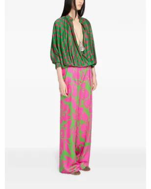 DRIES VAN NOTEN ポルカドット柄ラップブラウス - サムネイル3