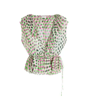 DRIES VAN NOTEN ポルカドット柄フリルブラウス - サムネイル1