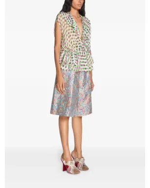 DRIES VAN NOTEN ポルカドット柄フリルブラウス - サムネイル3