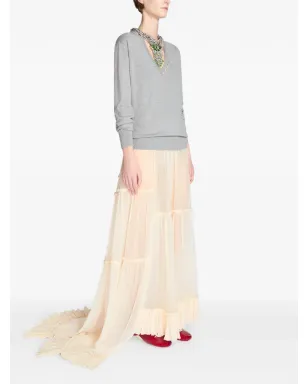 DRIES VAN NOTEN ティアードフリル付きマキシスカート - サムネイル3