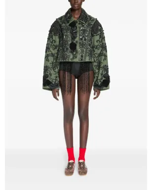 DRIES VAN NOTEN シャーリングディテール ミニショーツ - ブラック - サムネイル2