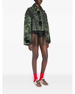 DRIES VAN NOTEN シャーリングディテール ミニショーツ - ブラック - サムネイル3