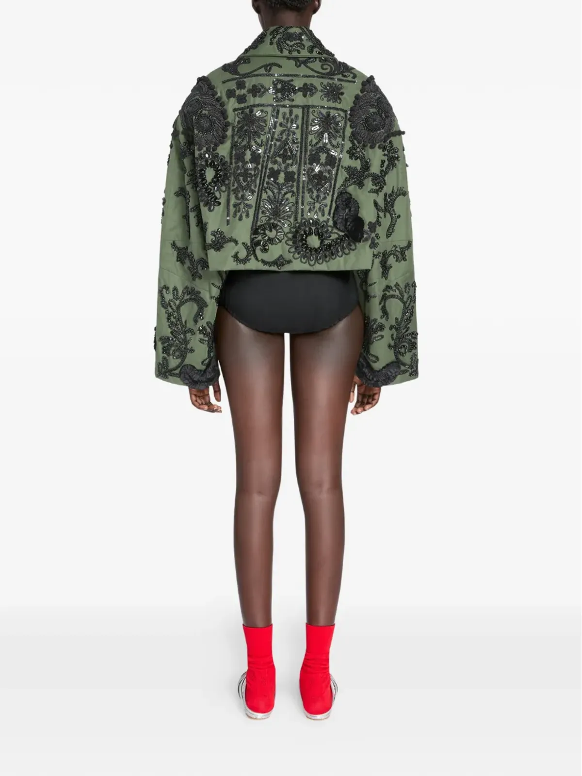 DRIES VAN NOTEN シャーリングディテール ミニショーツ - ブラック - 画像4