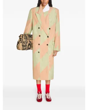 DRIES VAN NOTEN ダブルブレスト チェボン コート - サムネイル2