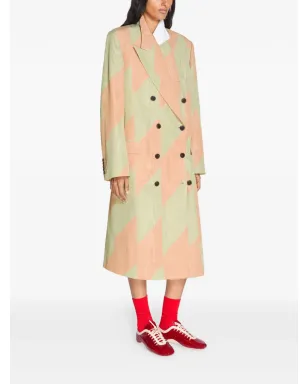 DRIES VAN NOTEN ダブルブレスト チェボン コート - サムネイル3