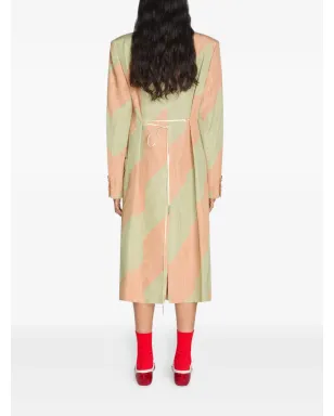DRIES VAN NOTEN ダブルブレスト チェボン コート - サムネイル4