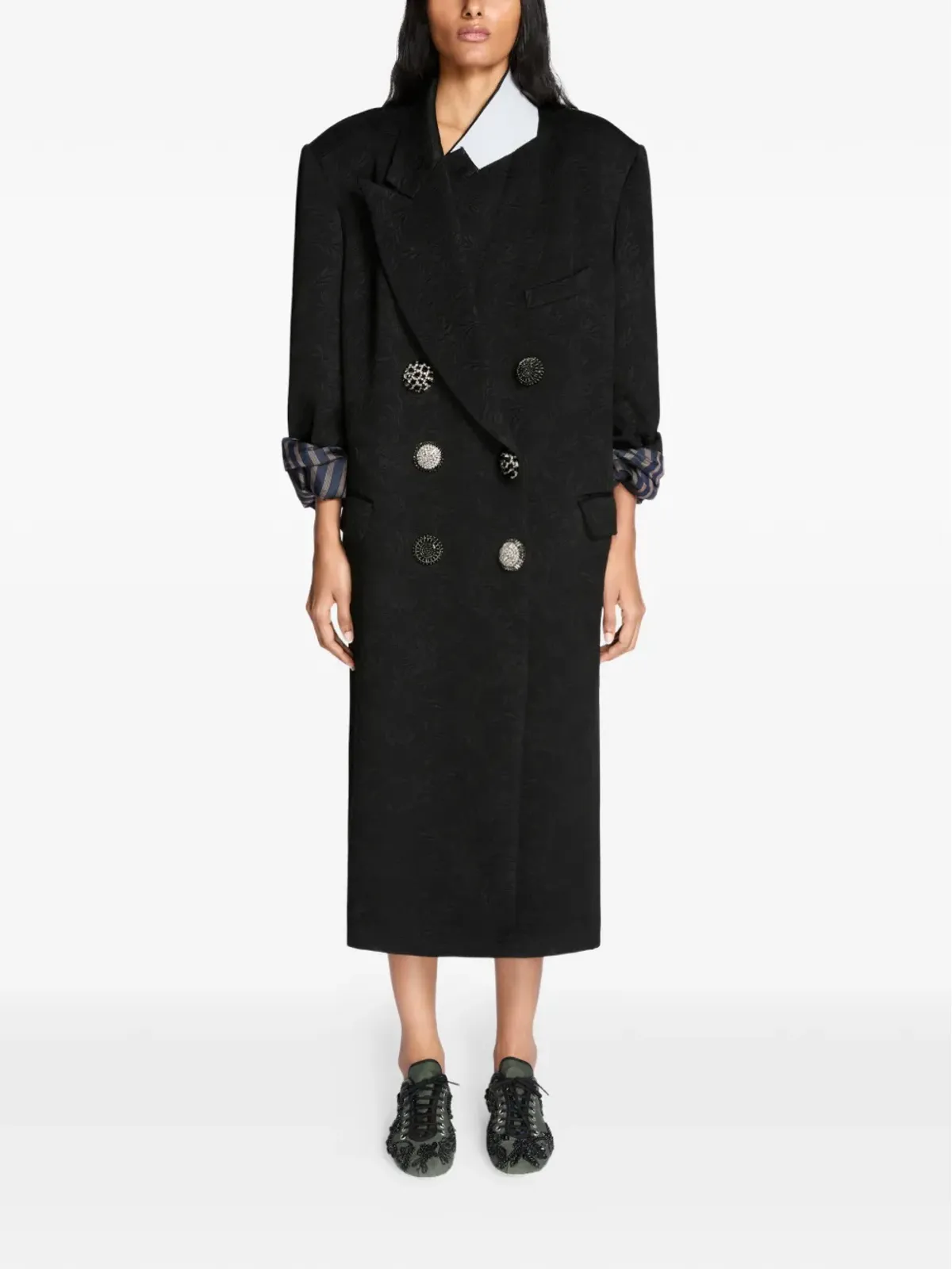 DRIES VAN NOTEN ボタン留めコート - 画像2