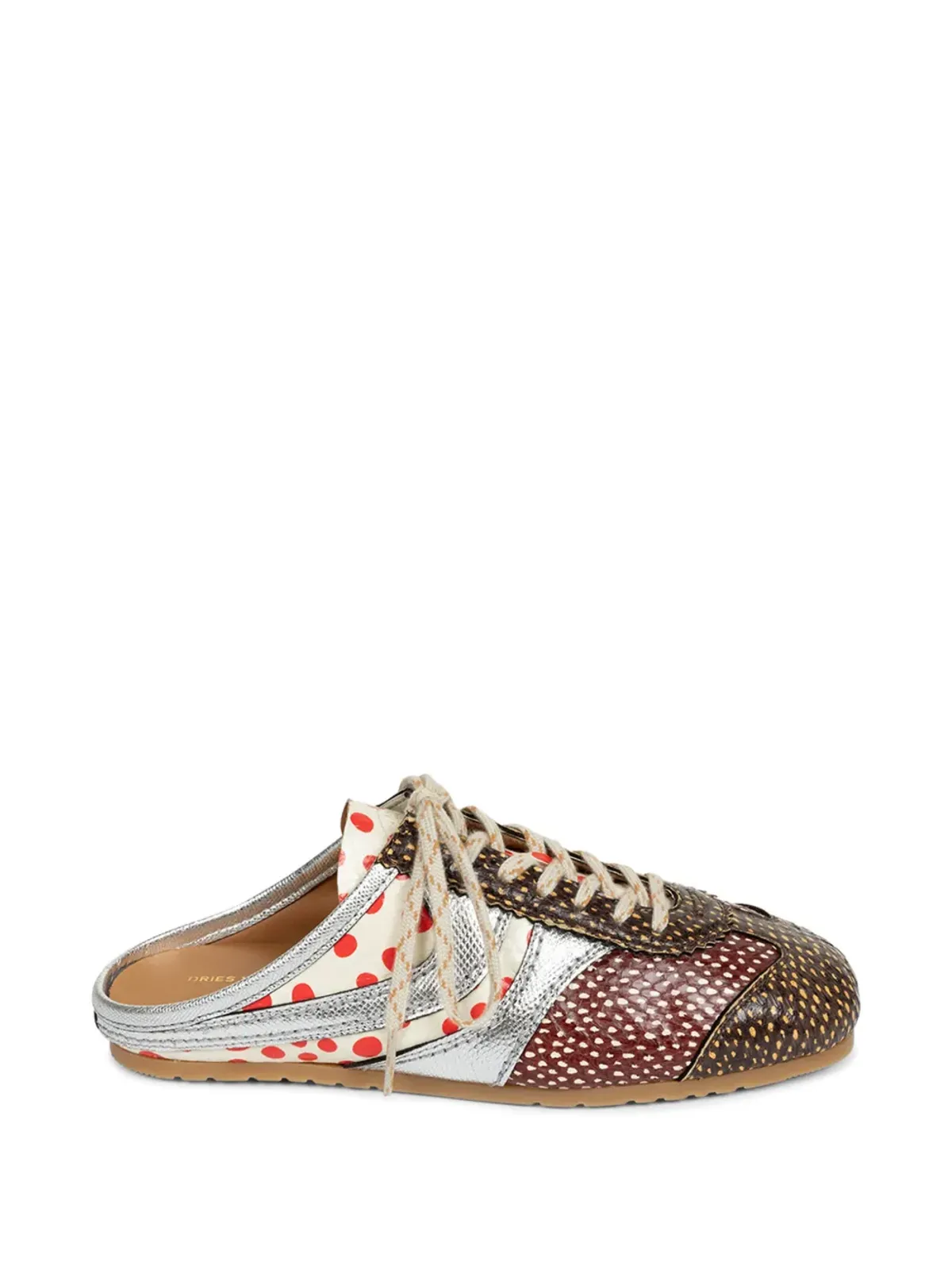 DRIES VAN NOTEN ポルカドット レースアップ スリッポン - 画像1