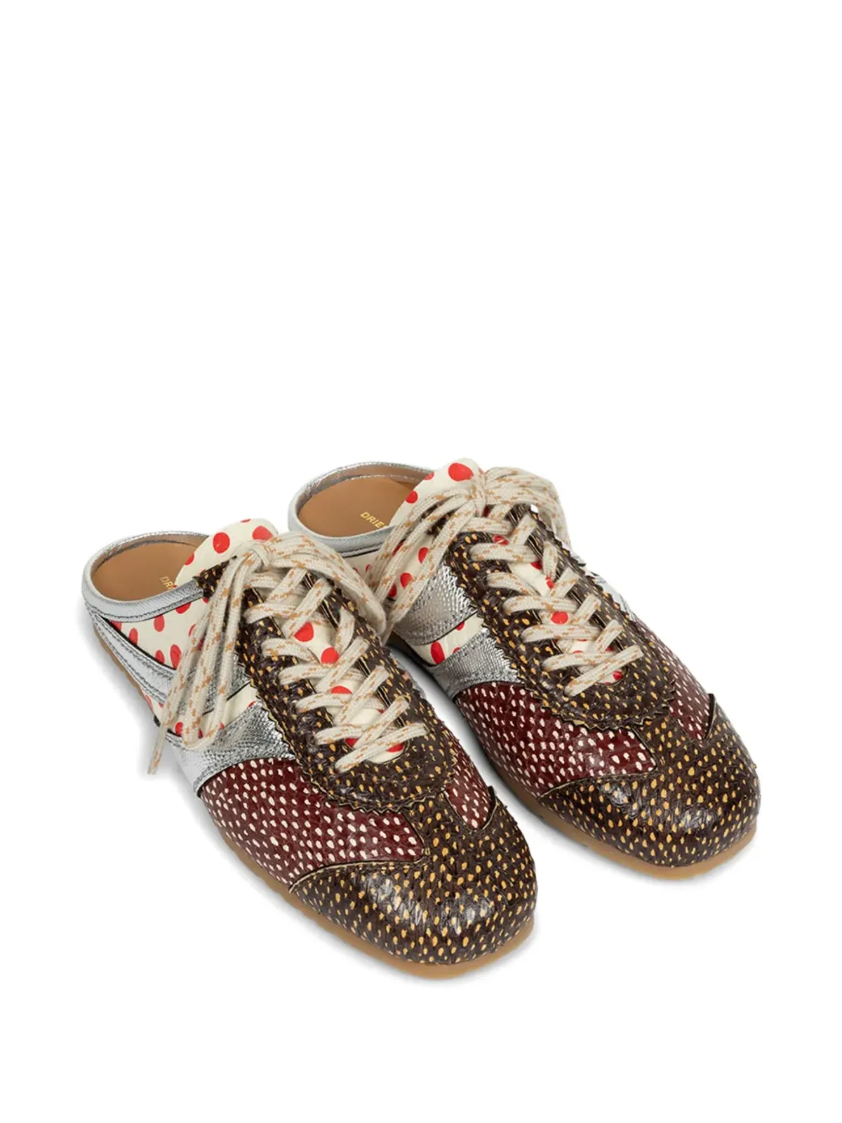DRIES VAN NOTEN ポルカドット レースアップ スリッポン - 画像2