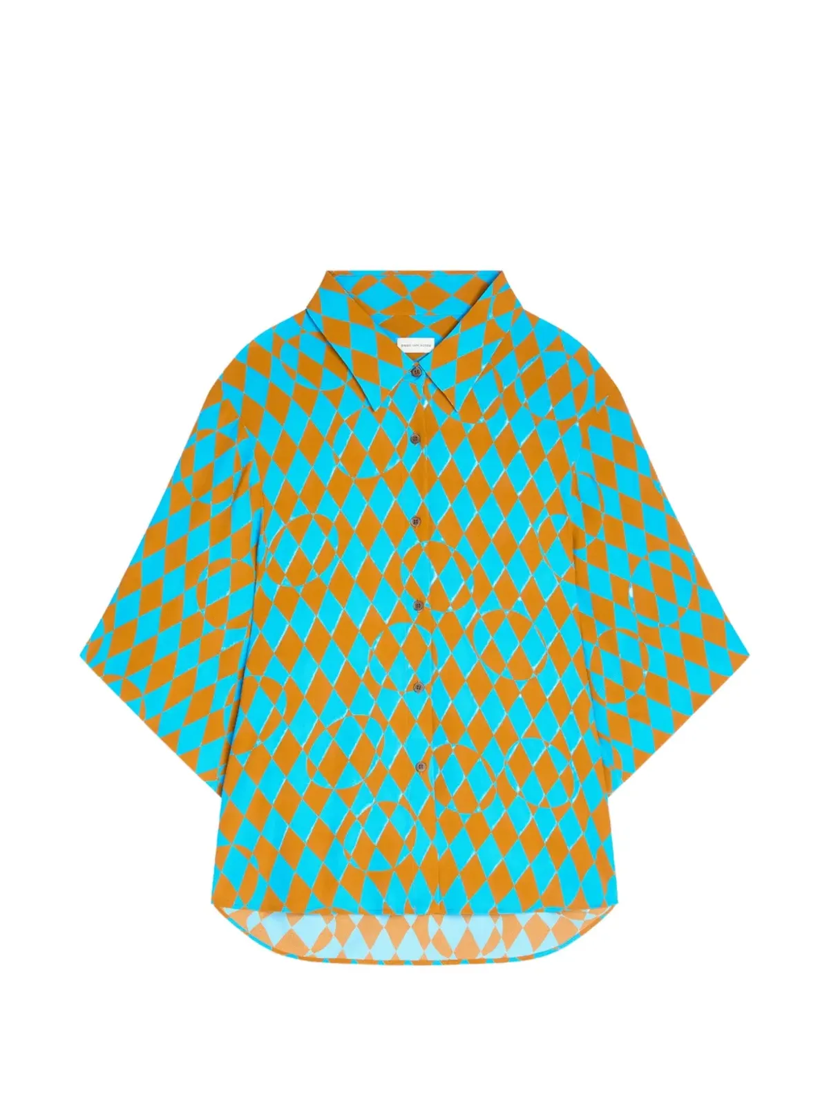DRIES VAN NOTEN ダイヤモンドプリントシャツ - 画像1