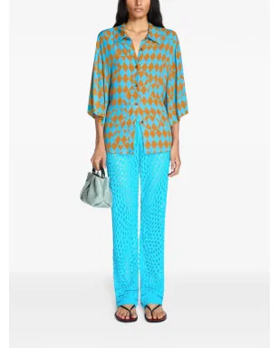 DRIES VAN NOTEN ダイヤモンドプリントシャツ - サムネイル2