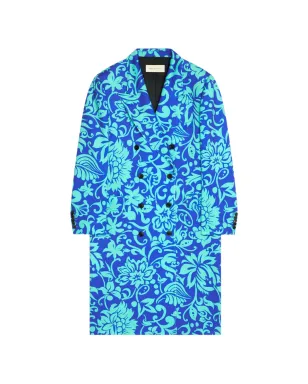 DRIES VAN NOTEN 花柄プリント ダブルブレスト コート - サムネイル1