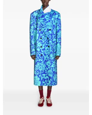 DRIES VAN NOTEN 花柄プリント ダブルブレスト コート - サムネイル2