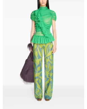 DRIES VAN NOTEN シルクのフリルトップ - サムネイル2