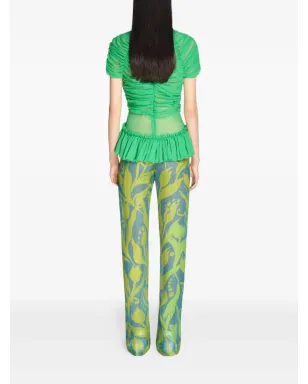 DRIES VAN NOTEN シルクのフリルトップ - サムネイル4