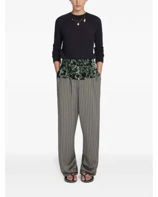 DRIES VAN NOTEN スパンコール付きストライプパンツ - サムネイル2