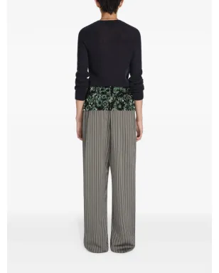 DRIES VAN NOTEN スパンコール付きストライプパンツ - サムネイル4