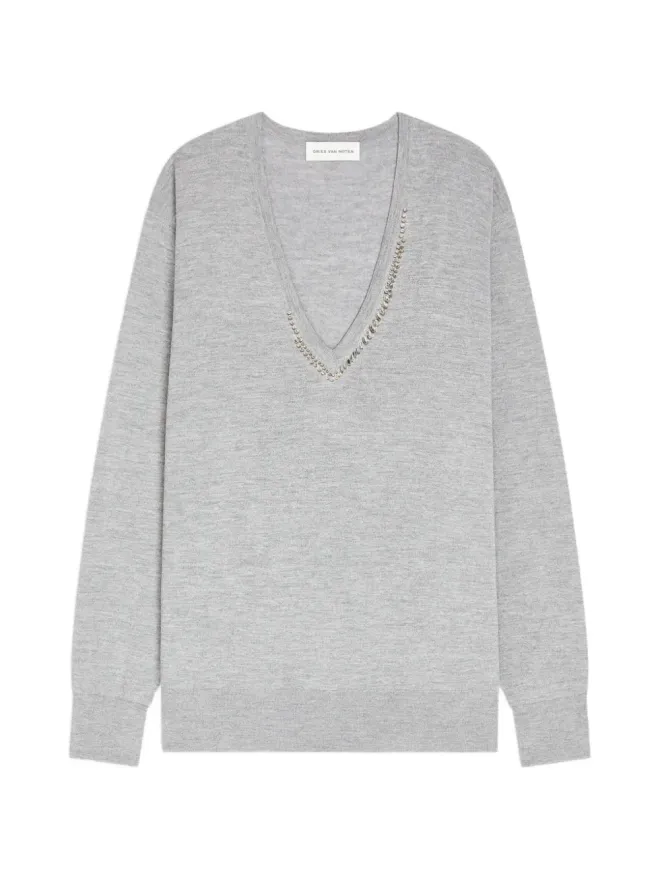 Dries Van Noten DRIES VAN NOTEN Vネック装飾セーターの商品画像