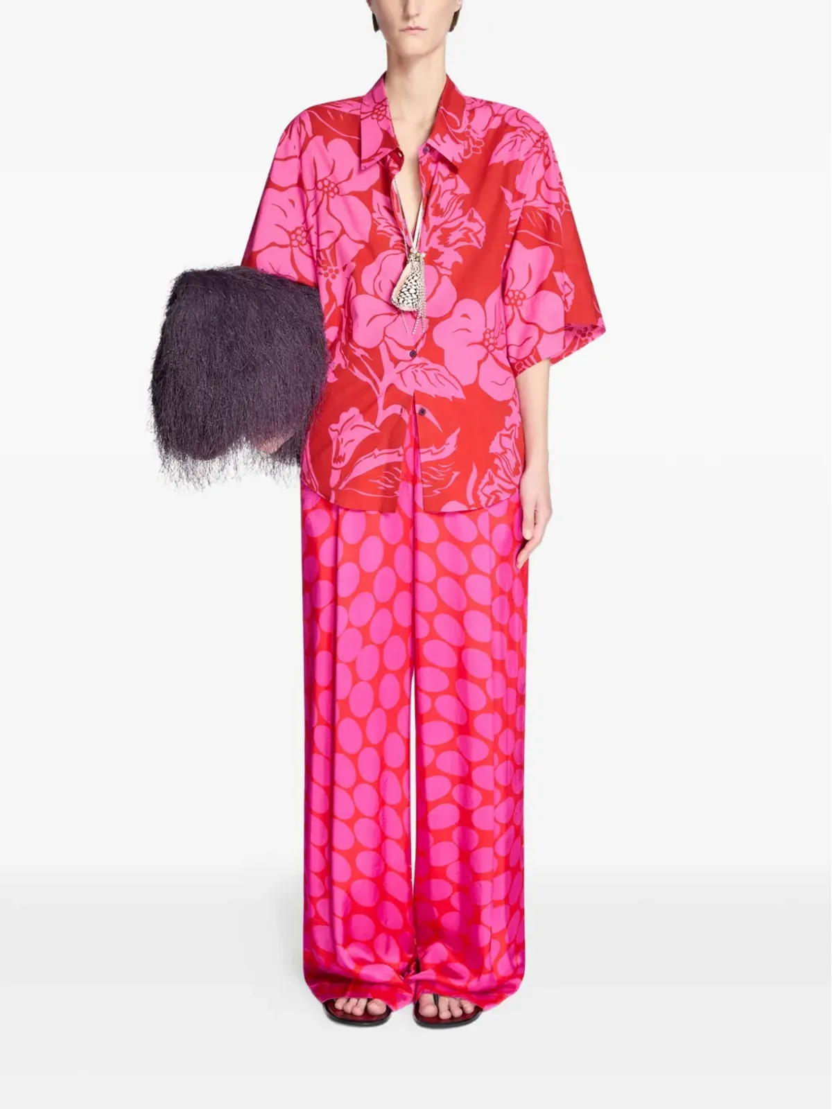 DRIES VAN NOTEN 花柄プリントシャツ - 画像2