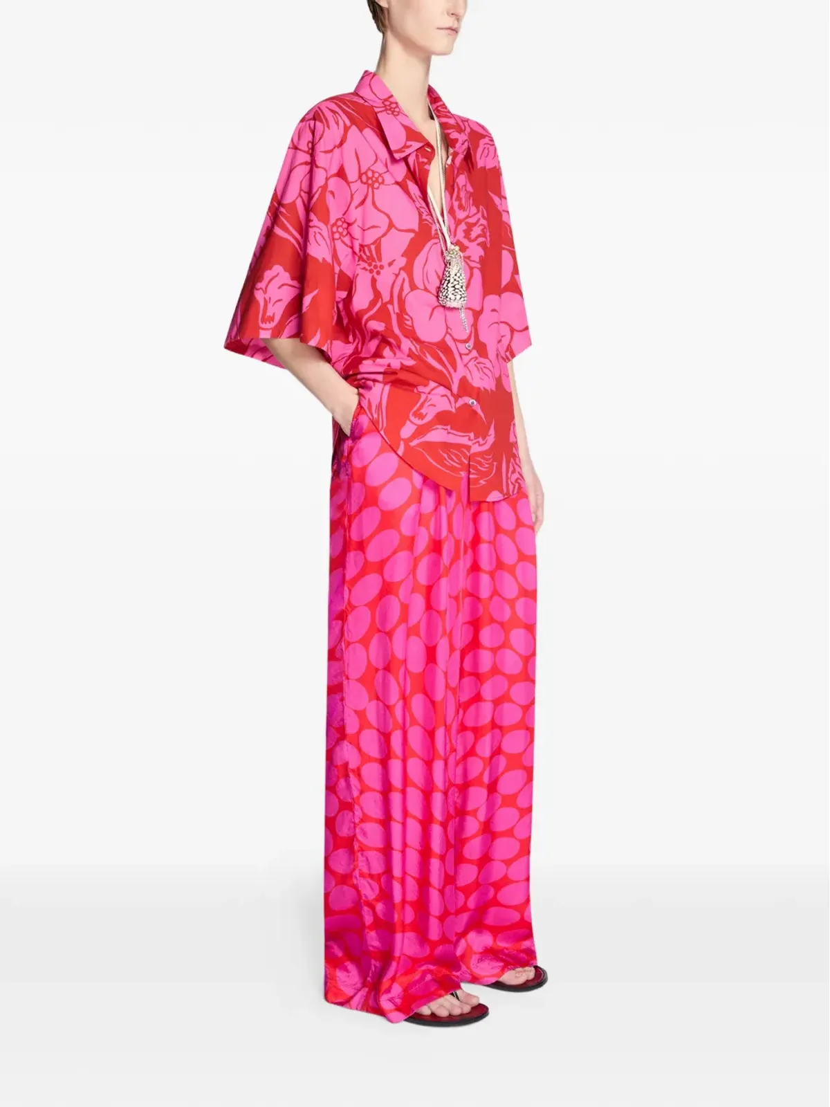DRIES VAN NOTEN 花柄プリントシャツ - 画像3