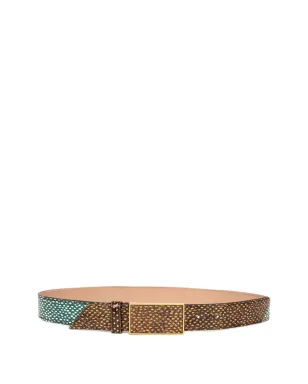 DRIES VAN NOTEN レクタングルバックルベルト ブラウン - サムネイル1