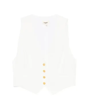 L'Agence ボタン付きウェストコート - White - サムネイル1