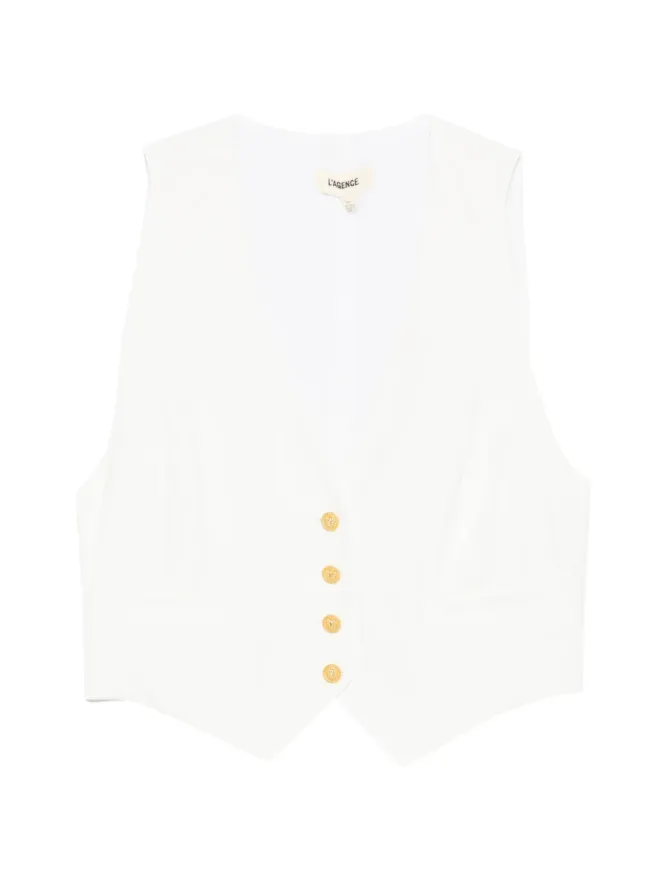 L'AGENCE L'Agence ボタン付きウェストコート - Whiteの商品画像