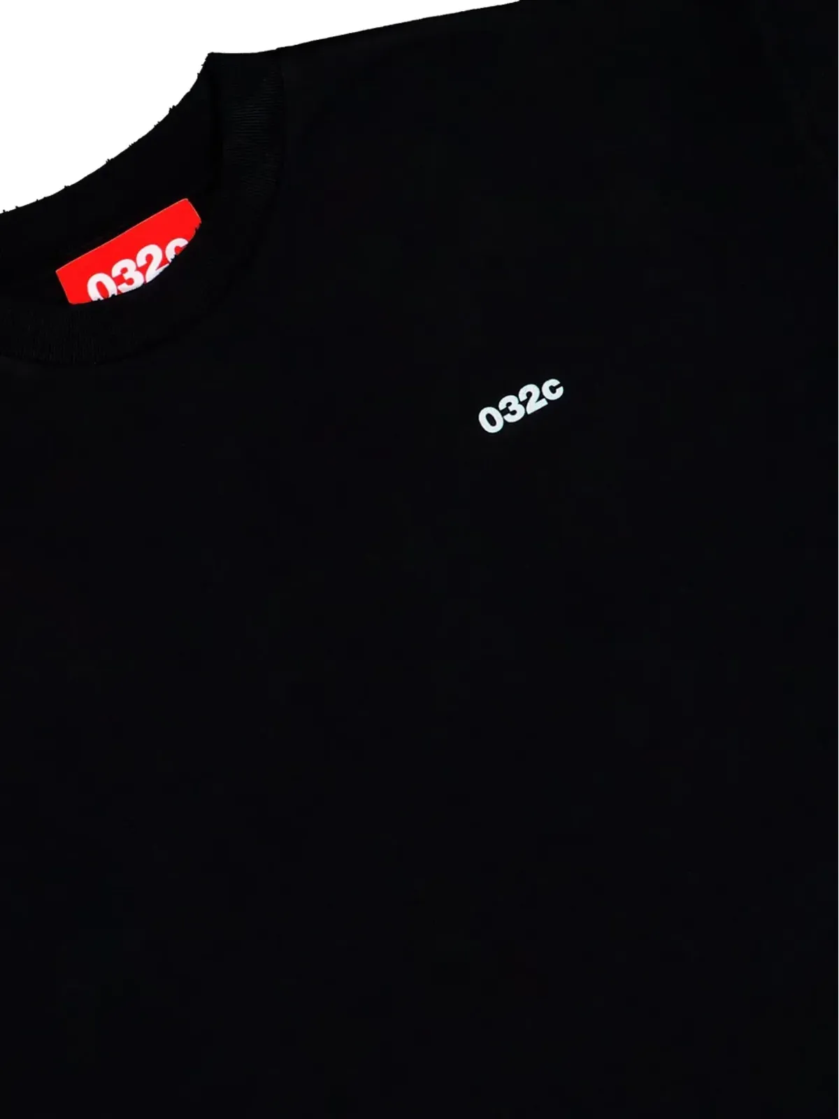 032c レタリングプリント長袖スウェットシャツ - ブラック - 画像3