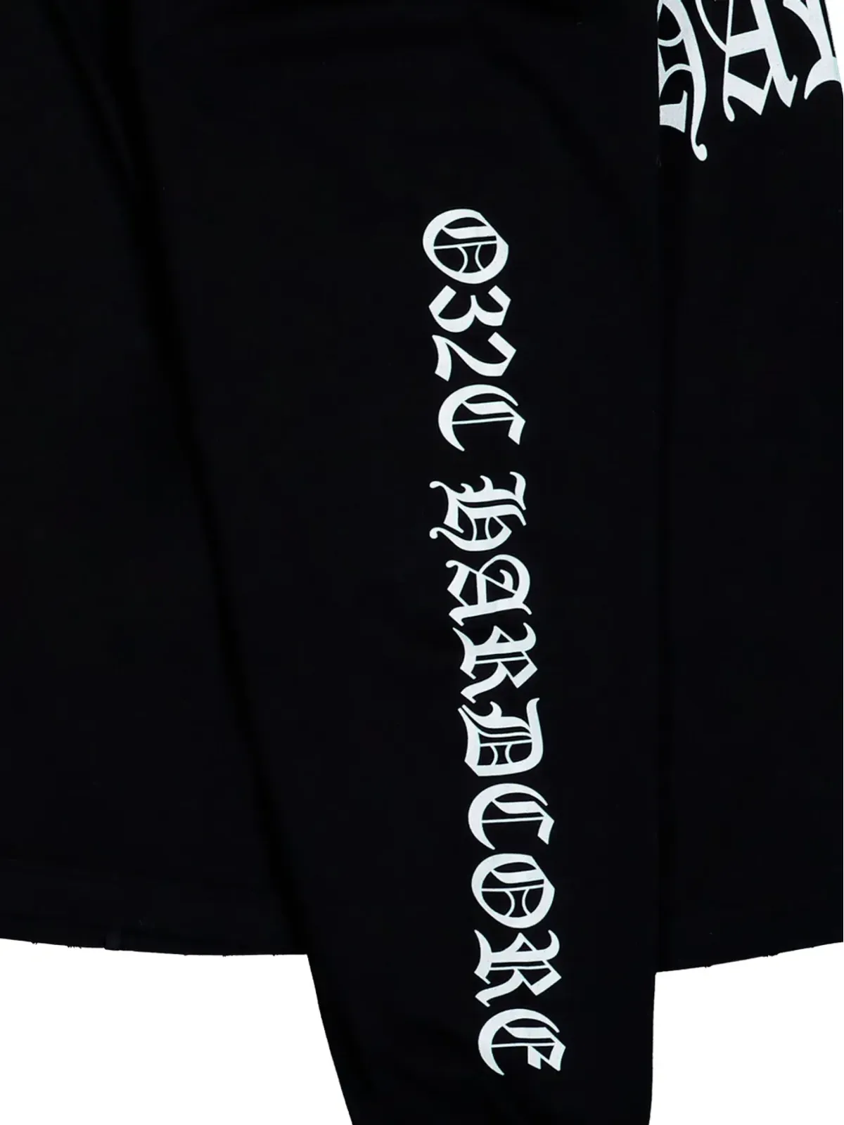 032c レタリングプリント長袖スウェットシャツ - ブラック - 画像4