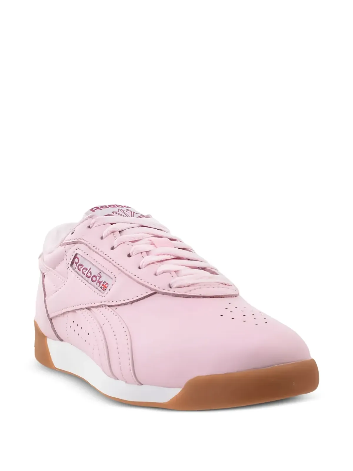 Reebok フリースタイル ローシューズ パンチングスニーカー ピンク - 画像2