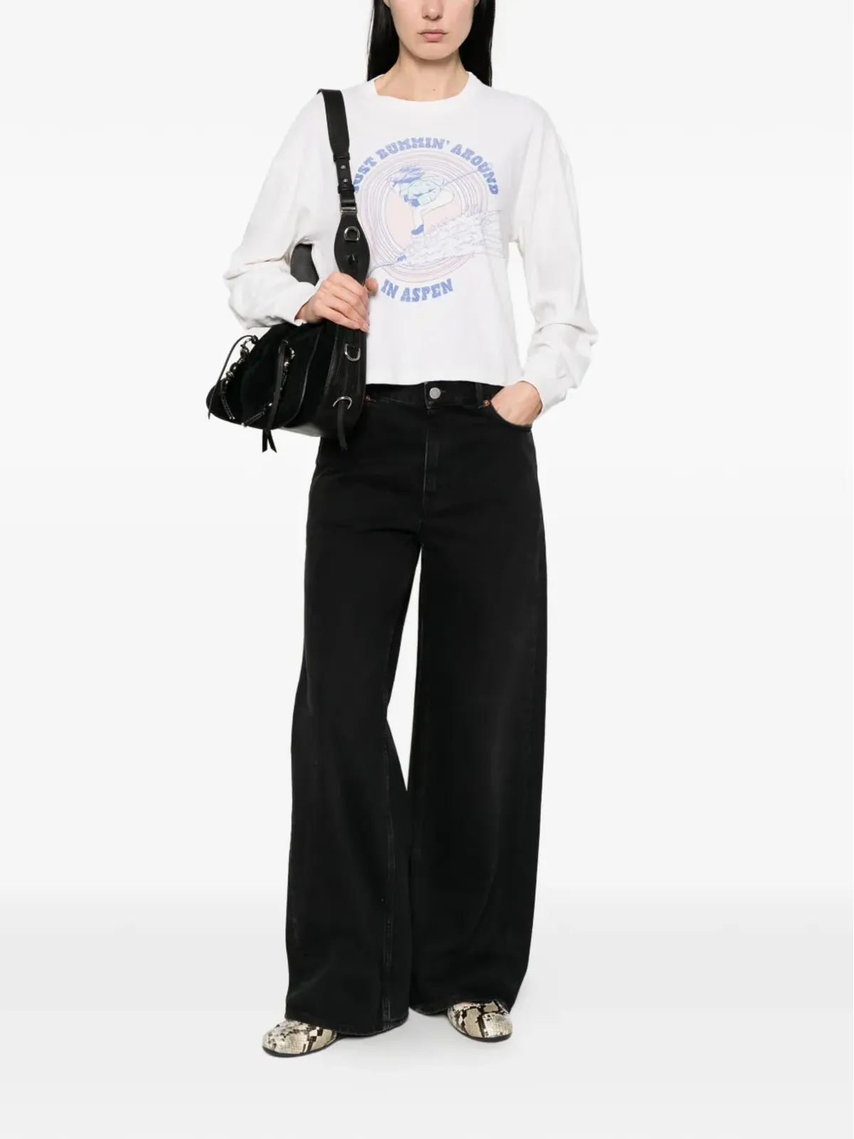 RE/DONE ボクシー・ボーイフレンド ロングスリーブ Tシャツ - 画像2