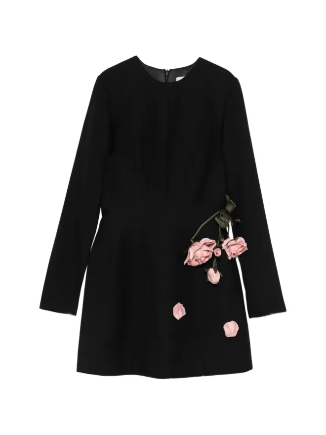 Cristina Savulescu Cristina Savulescu フローラルアップリケのミニドレスの商品画像