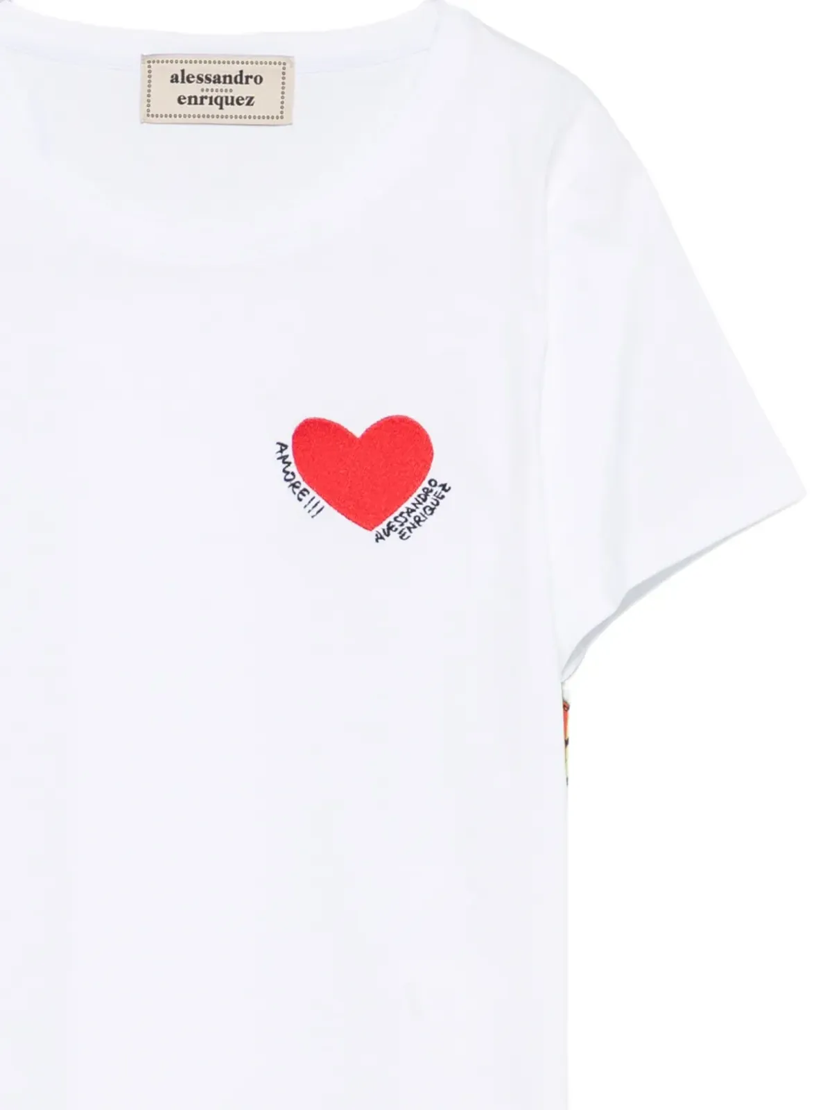 alessandro enriquez ロゴ刺繍 Tシャツ - 画像3