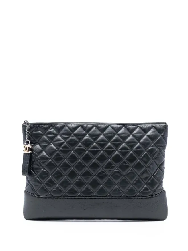 CHANEL Pre-Owned CHANEL ビンテージ Gabrielle O Case クラッチバッグ - ブラックの商品画像