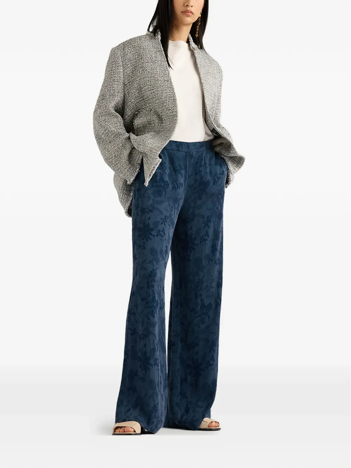 Momoni Marajo floral trousers - Blue - 画像3