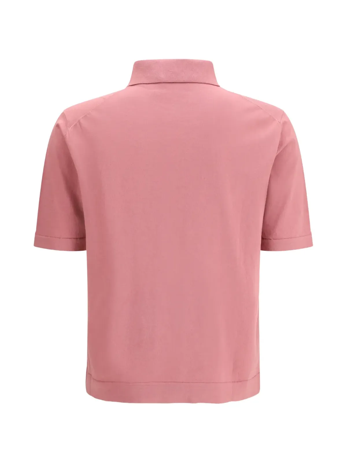 Piacenza Cashmere ボタンディテール コットンポロシャツ - ピンク - 画像2