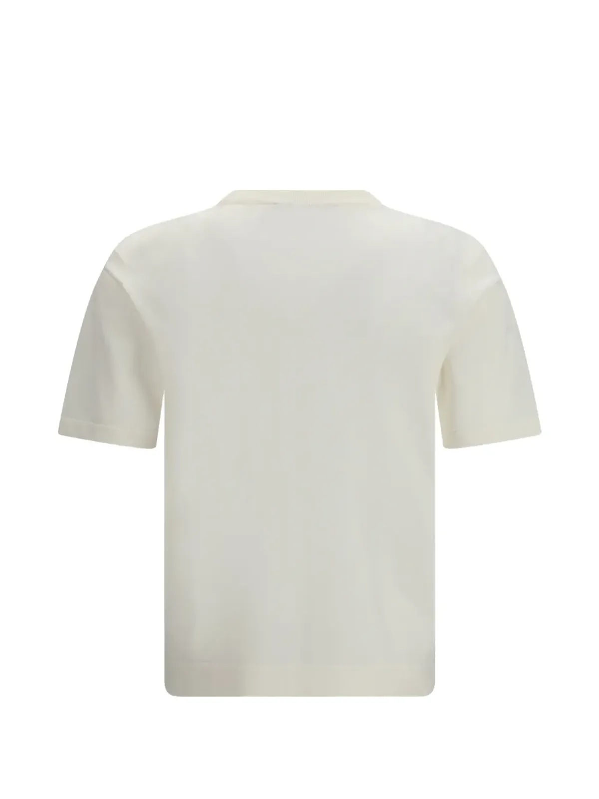 Piacenza Cashmere リブ編みクルーネックTシャツ - ホワイト - 画像2