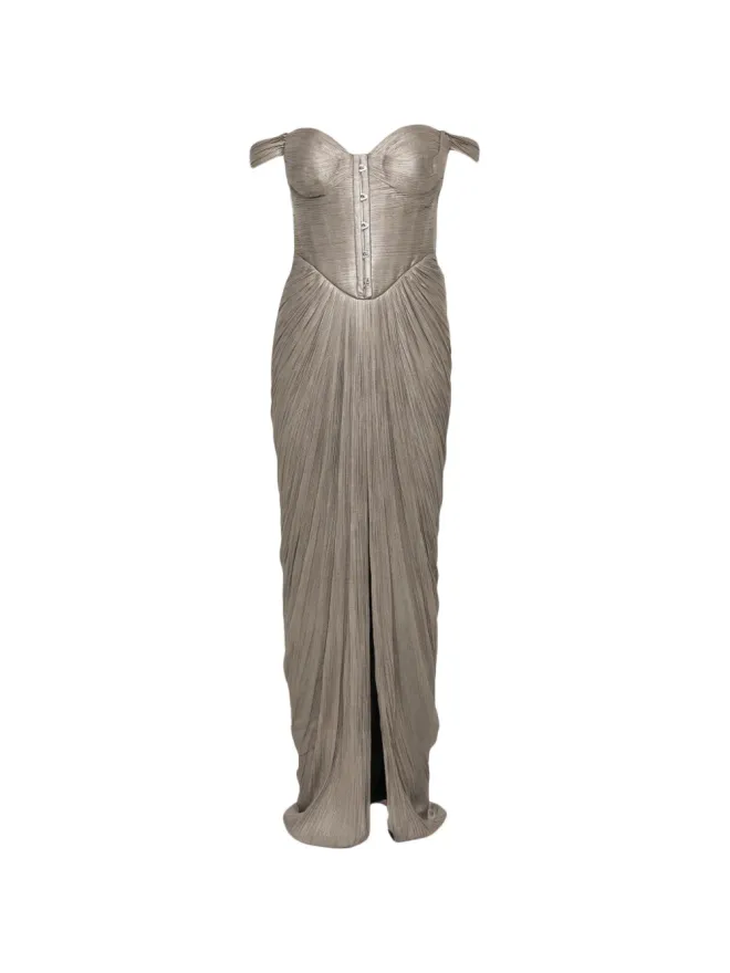 Maria Lucia Hohan Maria Lucia Hohan Susie off-shoulder corset maxi dressの商品画像