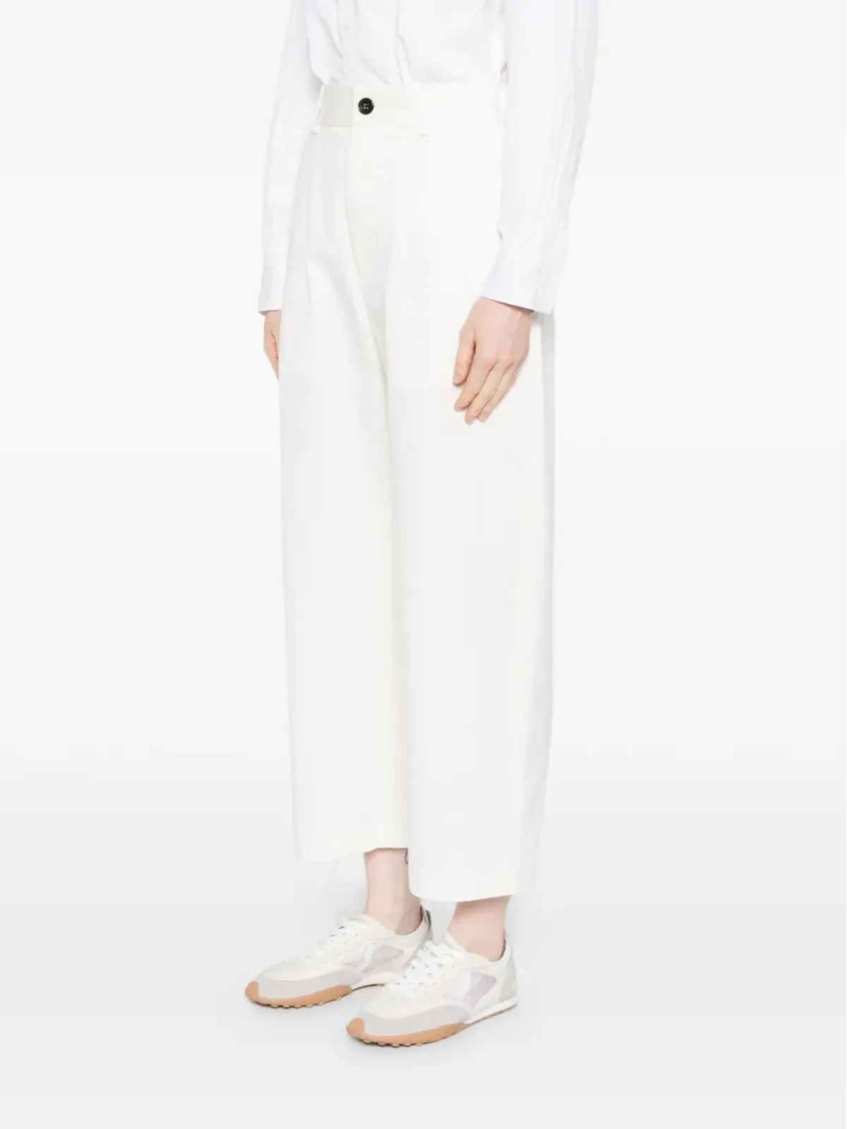 nicholson & nicholson ボタン留めパンツ - White - 画像3